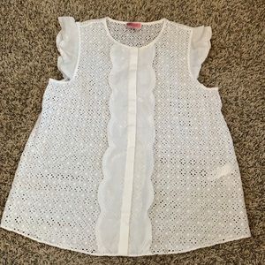 Kate Spade Eyelet Scallop Shell Top